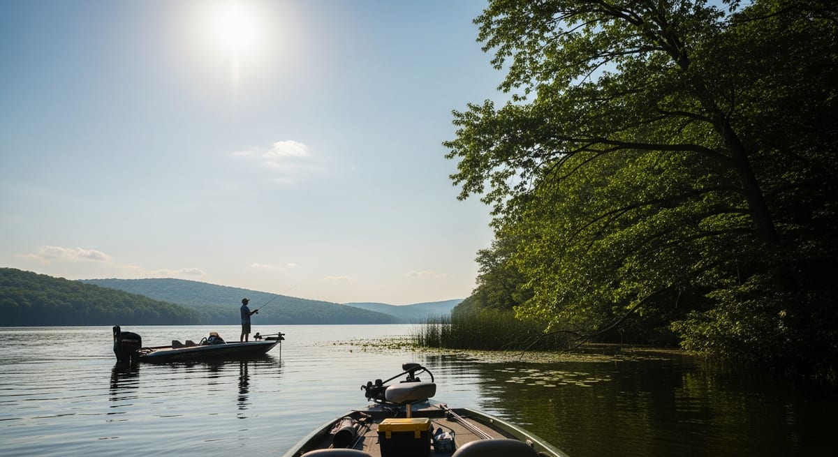 Gardner Lake and Coventry Lake Bass Anglers Report the Dawn Window Closes by 8 AM in July. What CT Summer Thermal Patterns and Community Reports Reveal About Dock Lines, Deep Structure, and Presentations That Outlast the Heat