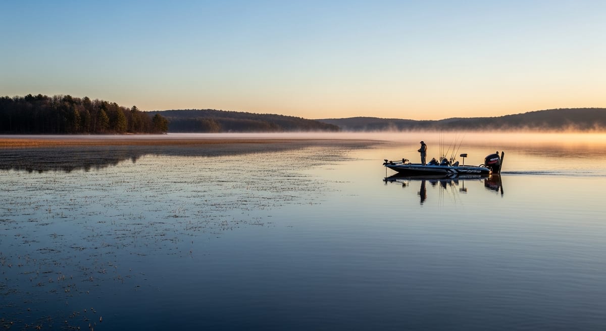 When Bass Scatter Across Candlewood and Bantam Flats, CT Anglers Default to the Carolina Rig. What the Community Reports About Building It, Reading Bottom Transitions, and Pre-Spawn Staging on CT Impoundments