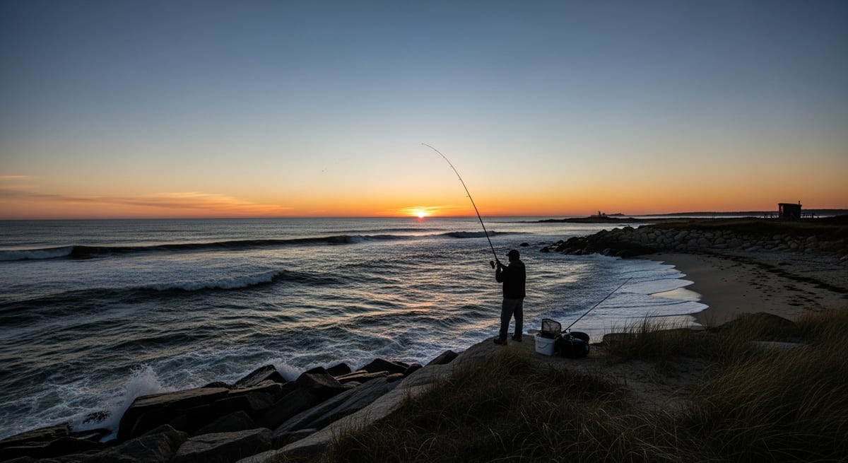 CT Shore Anglers at Niantic Bay and the Thames River Mouth Report That Eels Outperform Plugs for Trophy Stripers After the First October Cold Snap — What CT DEEP Regulations, Night-Tide Timing, and Community Rig Preferences Reveal About the State's Most Effective Large-Fish Bait