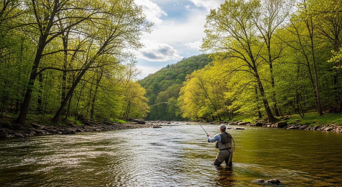 CT Trout Season Runs Four Distinct Phases Between Late March and Early June. The Farmington TMA, Salmon River, and DEEP Stocking Reports Break Down What Changes — and When.