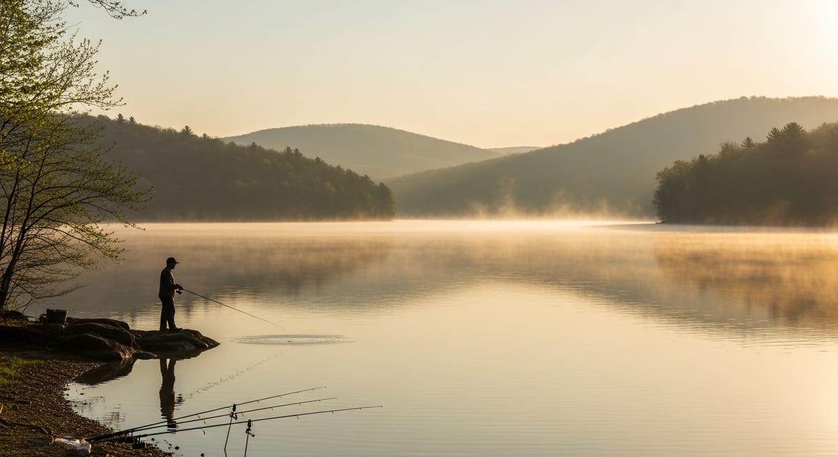 First Freshwater Trip in Connecticut. DEEP Licensing, Squantz Pond Shore Access, and Why Bobber Depth at a Panfish Pond Matters More Than Any Gear Upgrade.