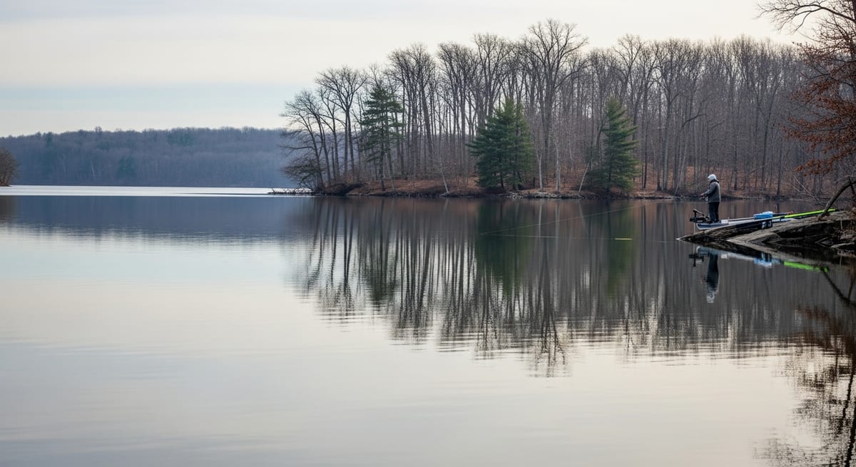 When Bantam and Candlewood Bass Won't Chase, CT Anglers Reach for a Suspending Jerkbait. What Cold-Water Communities Report About the Pause Window, Farmington Trout Technique, and Reading the Line Tick.
