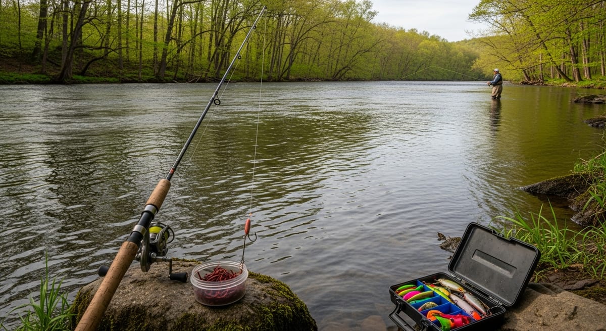 The Day After a Spring Rain on the Farmington, Salmon River, or Willimantic, Nightcrawlers Outproduce Most Lures in the Box. What CT Trout and Panfish Communities Report About Rigging, Hook Choice, and Reading the Water.