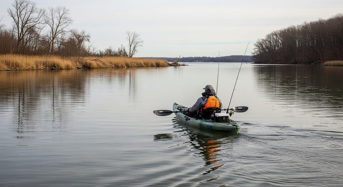 Cold Water Season on Connecticut Kayak Waters. DEEP PFD Requirements, Self-Rescue Skills, and Why Most Capsizes on Long Island Sound and the Housatonic Happen Closer to Shore Than Anglers Expect.