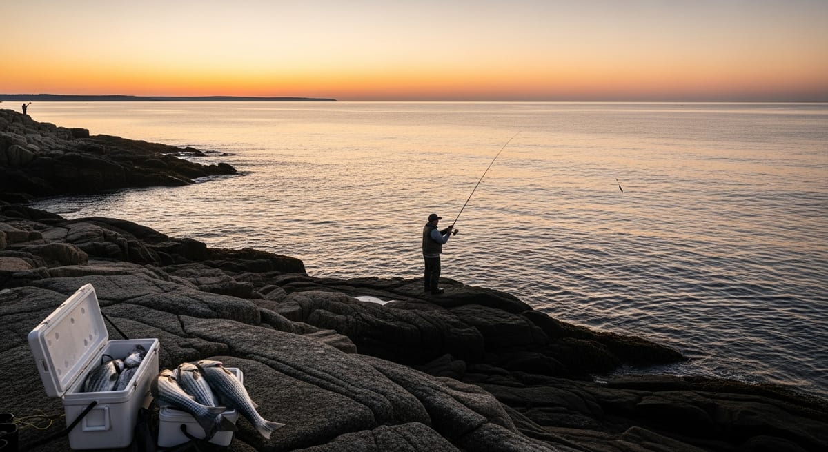 At Old Saybrook and The Race, CT Trophy Striper Anglers Report That Live Eels and Bunker on Night Tides Reach Fish That Plugs Don't — Rigging, Sourcing, and the Current DEEP Regulations on Each Bait