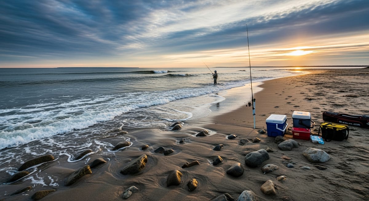 CT Surf Anglers Who Learn to Read the Trough Before the First Cast Consistently Outfish Those Who Don't. What Bluff Point, Hammonasset, and Harkness Regulars Report About Shore Structure, the 2025 DEEP Slot Limit, and Getting Distance With the Right Setup