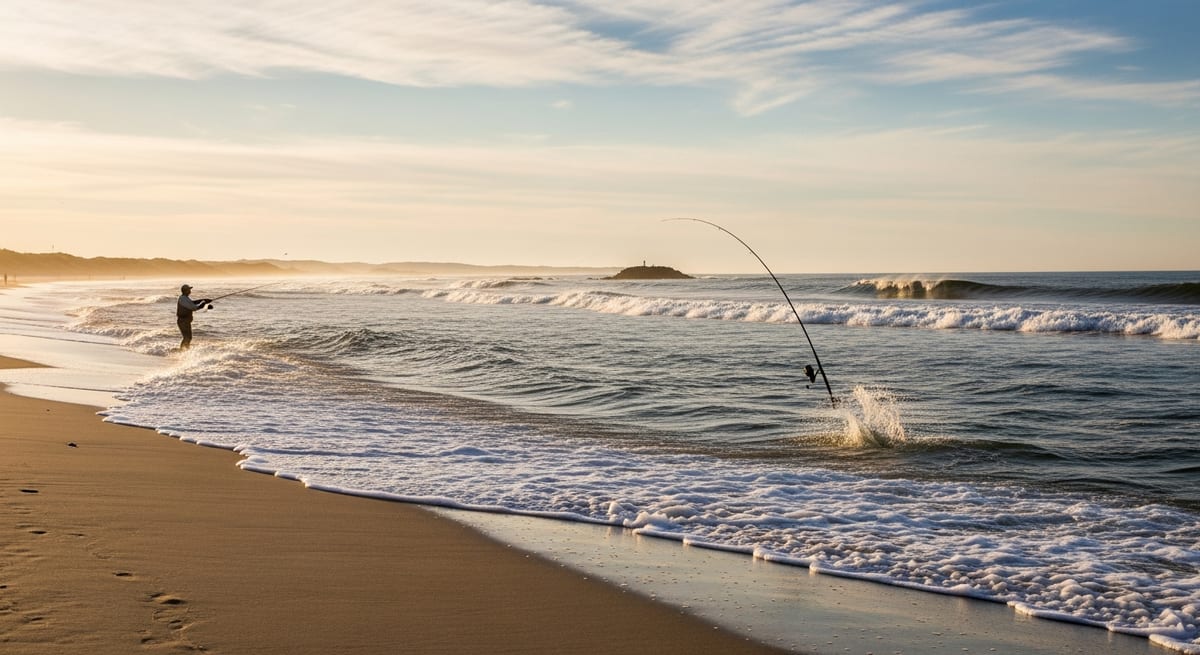 CT Shore Casters at Old Saybrook, Hammonasset, and Stonington Report That Tidal Windows — Not Casting Distance — Drive Long Island Sound Surf Results. What Shore Regulars and CT DEEP Public Access Data Reveal About Reading Structure, Gear, and the April-Through-November Species Calendar